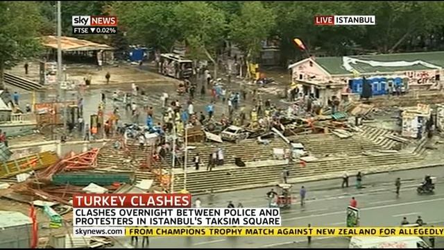 Sky News - Turkey Clashes - Taksim Square