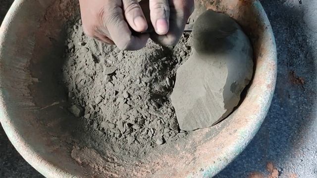 ASMR pure cement black huge chunks dry video