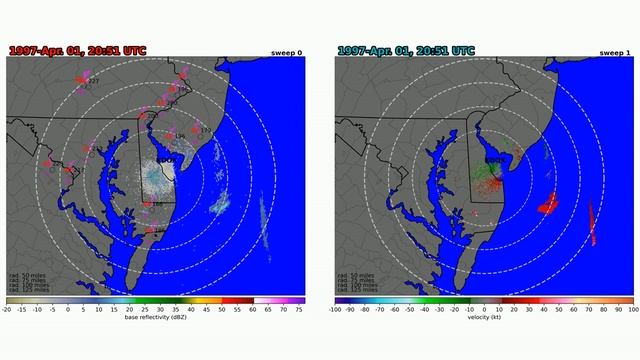 NEXRAD level II Radar Analysis w/Observations: April-1997. Blizzard (New England)
