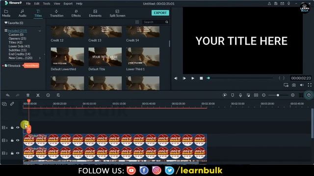 How to add watermark Logo Aur Text  in video Filmora 9 in Hindi | Learn Bulk