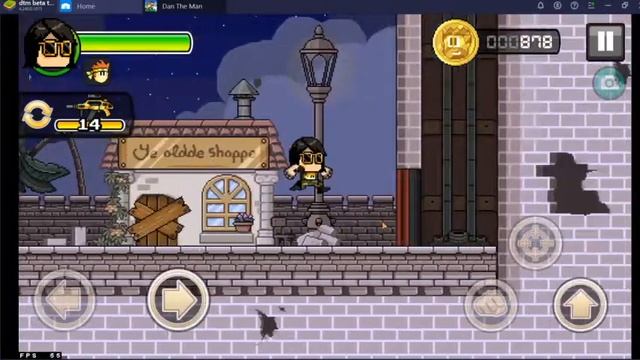 Dan the Man stage 8-4-3 hard mode gems version 100% BUT I'm underleveled (read description for info