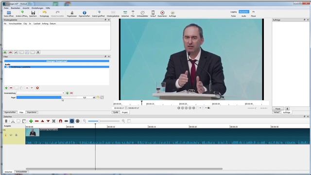 Mit Witz erklärt - Videobearbeitung mit Shotcut - Lautstärke ändern