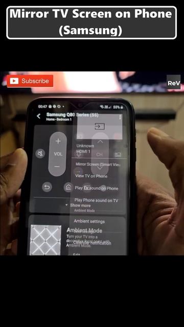 Reverse Screen Mirroring Android |Smart TV to Mobile (Samsung) | Watch TV on Mobile without Interne