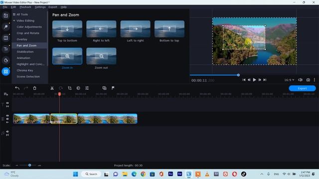 Zoom in & Zoom Out in Movavi Video Editor ⬆️ Movavi Video Editing Course For Beginners 2023 Video 8