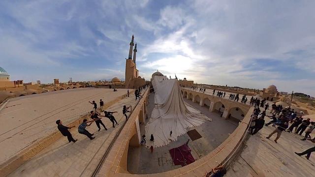 (1)IRAN Yazd Friday Mosque- tent dismantling