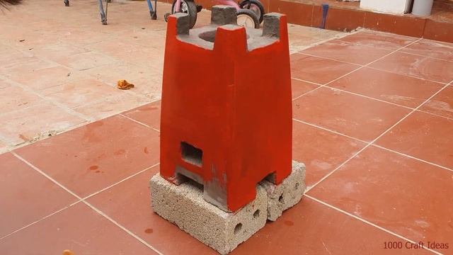 make a wood stove from cement