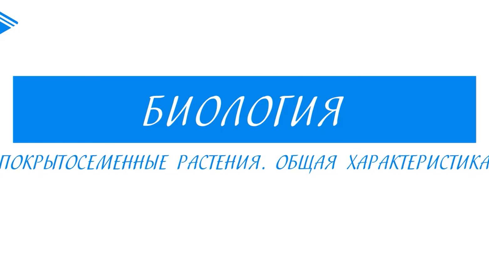 6 класс - Биология - Покрытосеменные растения. общая характеристика