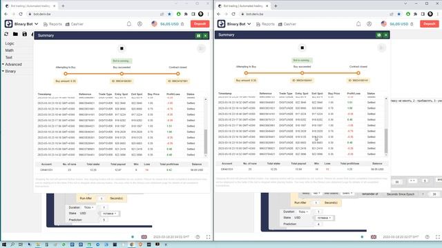 Решил погонять бот ХЕДЖ подольше и успешно 56$