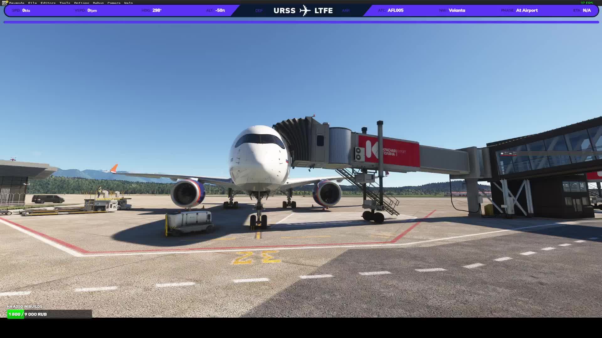 A350 iniBuilds, MSFS 2020, GSX,, AFL005, Vatsim, Sochi(URSS) - Milas(LTFE)