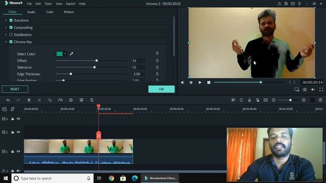Chroma key or Green screen effect advanced uses. #Filmora #greenscreen #videoediting