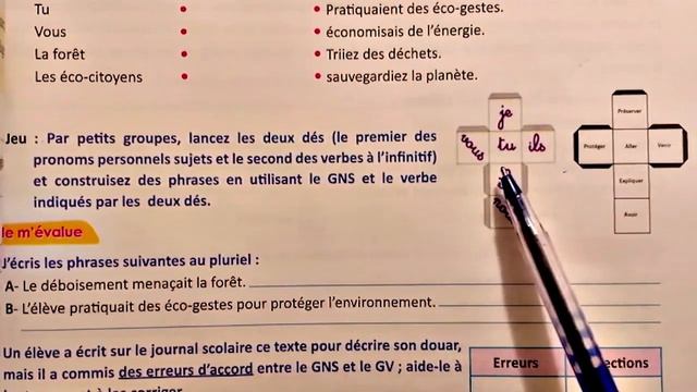 Le Français Pratique 6ème année Primaire:Orthographe-L'accord Du Verbe avec Le Sujet-Pages:88 et 89