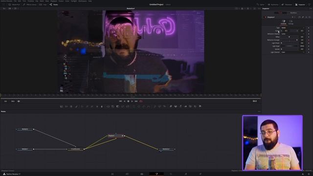 Ücretsiz Displace geçiş efekti + İNDİRME LİNKİ | Davinci Resolve 17 Dersleri