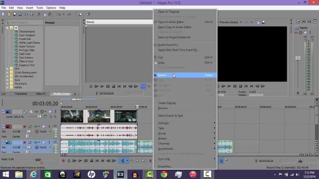 How to Combine/Split Clips in Sony Vegas Pro