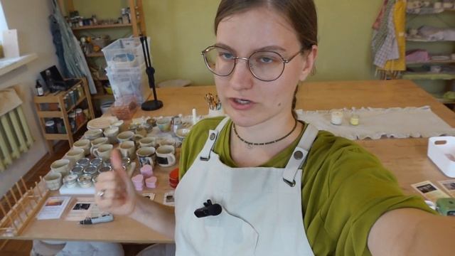СБОРЫ НА МАРКЕТ | показываю нашу керамику | пою песни
