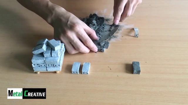 How to Make miniature cement brick by Manual | Mini brick