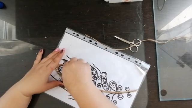 Маска из джута часть2