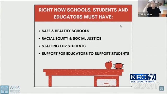 VIDEO: Washington Education Associate asking state to make remote learning mandatory for fall