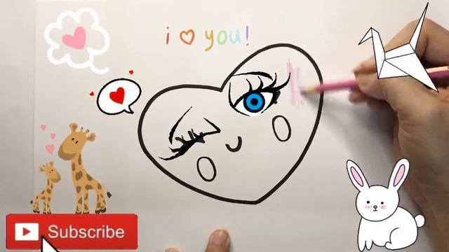 How To Draw Heart Shape | Bolalar uchun yurak shaklini chizish | рисование формы сердца для детей