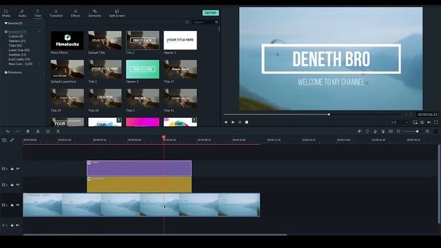 How to creat a Background Blur Text Effect in Filmora 9 | filmora video editing | Deneth Bro