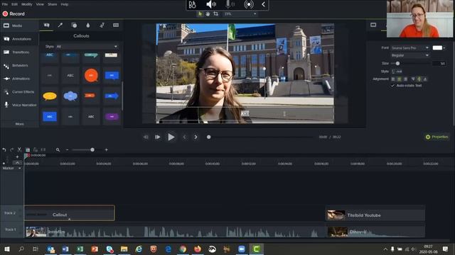 Skolwebbinarium # 7 Hur man klipper ihop en film med Camtasia