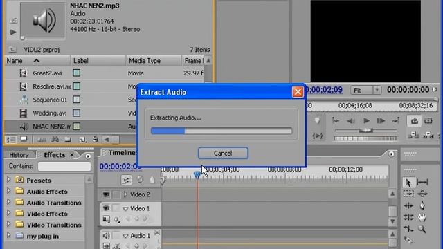 Giáo trình Adobe Premiere CS2 chương 5-EXTRACK ADIO QUA WAV.avi