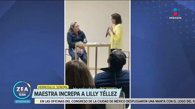 VIDEO: Maestra increpa a Lilly Téllez en Hermosillo, Sonora | Noticias con Francisco Zea