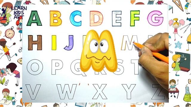 Trace Alphabets  A to Z for Kids | Fonética ABCD