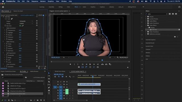 How to edit green screen video in Adobe Premiere Pro