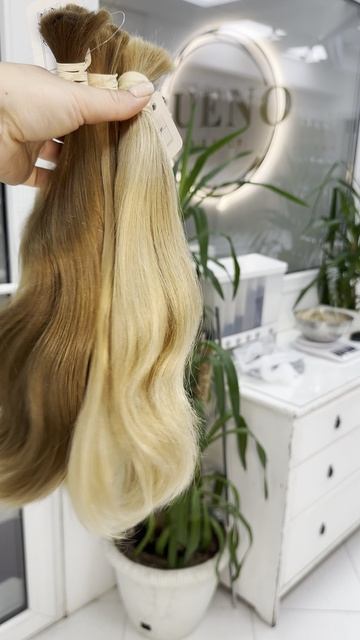 BUENOHAIR детские некрашенные 30-38см славянские волосы для наращивания