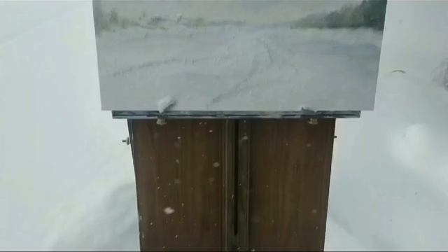 Процесс написания этюдов в Снегопад