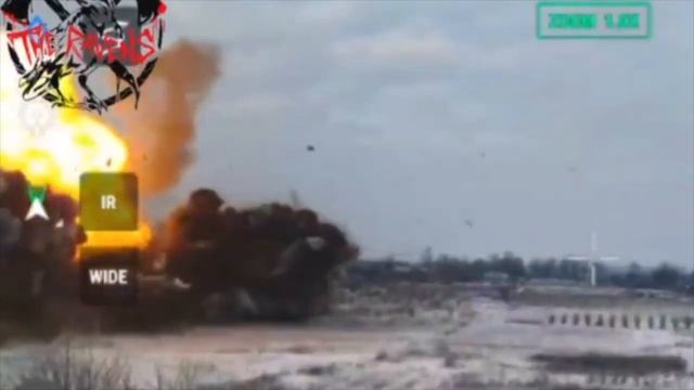 Дрон ВСУ снял прилёт"ФАБ-3000"по их позициям в Курской области.