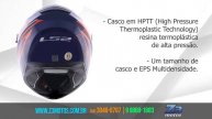 CAPACETE LS2 STREAM IXEL - AZUL E LARANJA - Z3 MOTOS