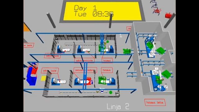 3D cимуляция производственной линии кабин автомобилей