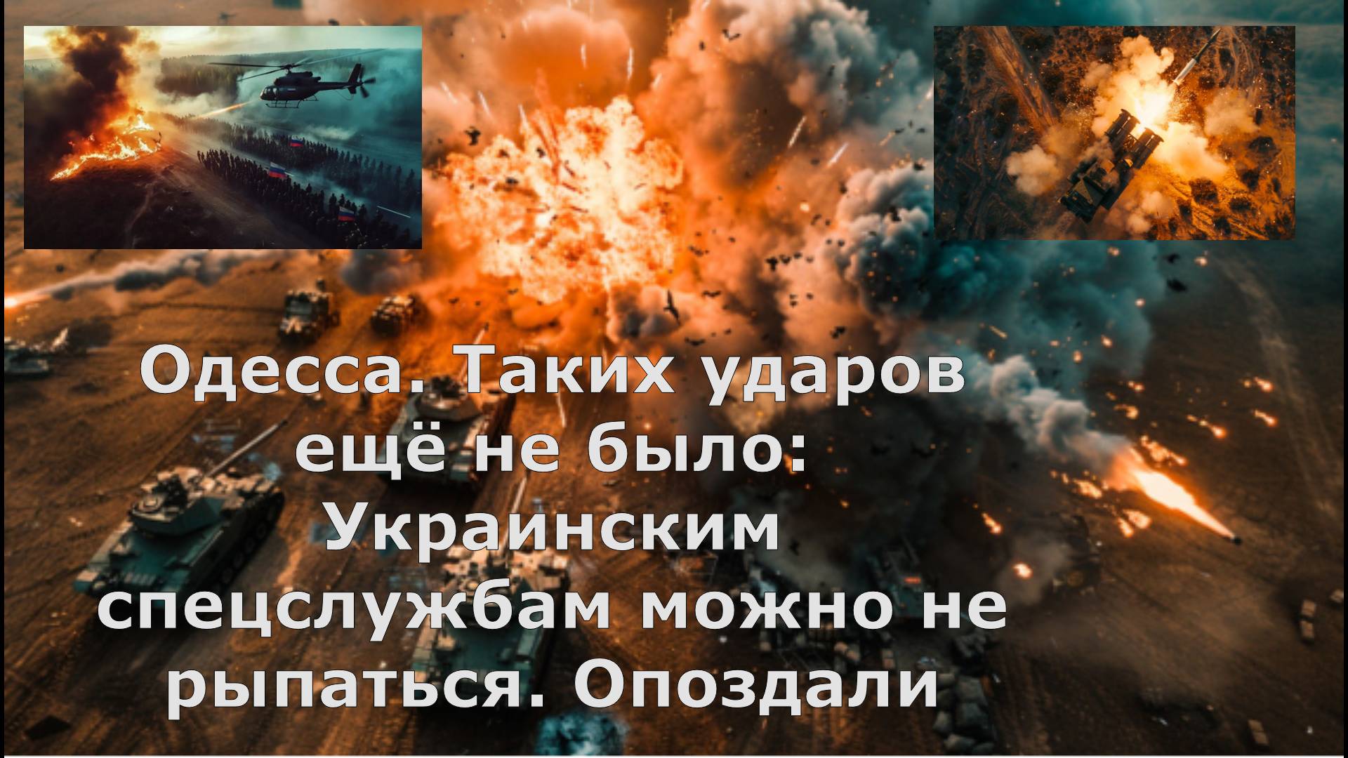 Одесса. Таких ударов ещё не было: Украинским спецслужбам можно не рыпаться. Опоздали