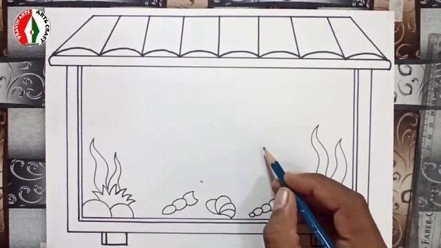 Fish Tank Drawing | Aquarium Drawing | Fish House Drawing for Kids #fishhouse #fishtank