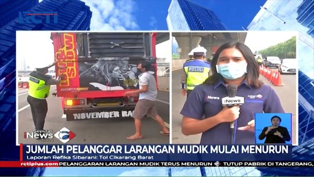 Razia Larangan Mudik, Jumlah Pelanggar Pengendara di Tol Cikarang Barat Mulai Menurun - SIS 03/05