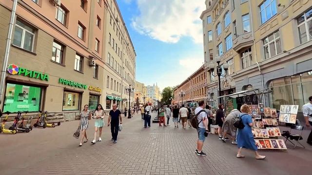 🎸✨ «Москва на выходных: Старый Арбат в ритме живой музыки | Амбиент-прогулка по историческим улицам