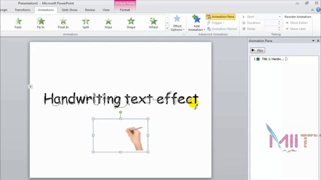 Hand Writing Text Effect I MS PowerPoint in Hindi