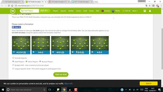 FUT DRAFT de graça no celular - DRAFT SIMULATOR