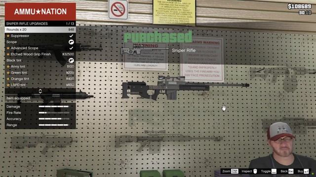 Buying a New Sniper Rifle for Trevor | GTA V