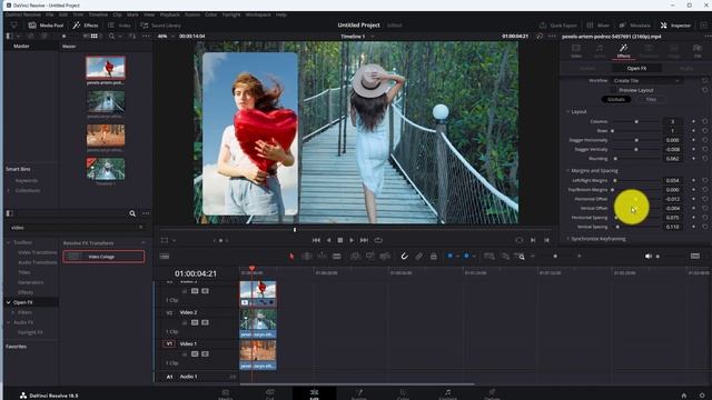 How to Edit Split Screen Video in Davinci Resolve 18.5 ✅
