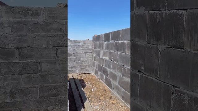 Полистроблок.  Үйдің қабырғасын көтеру.