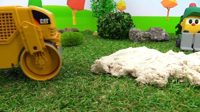 Игры для детей с машинками. Строим взлетную полосу для самолета