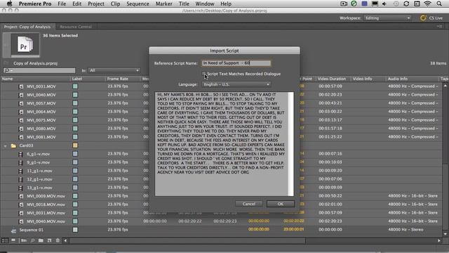 Adobe Premiere Pro CS5.5 The Adobe Story Workflow