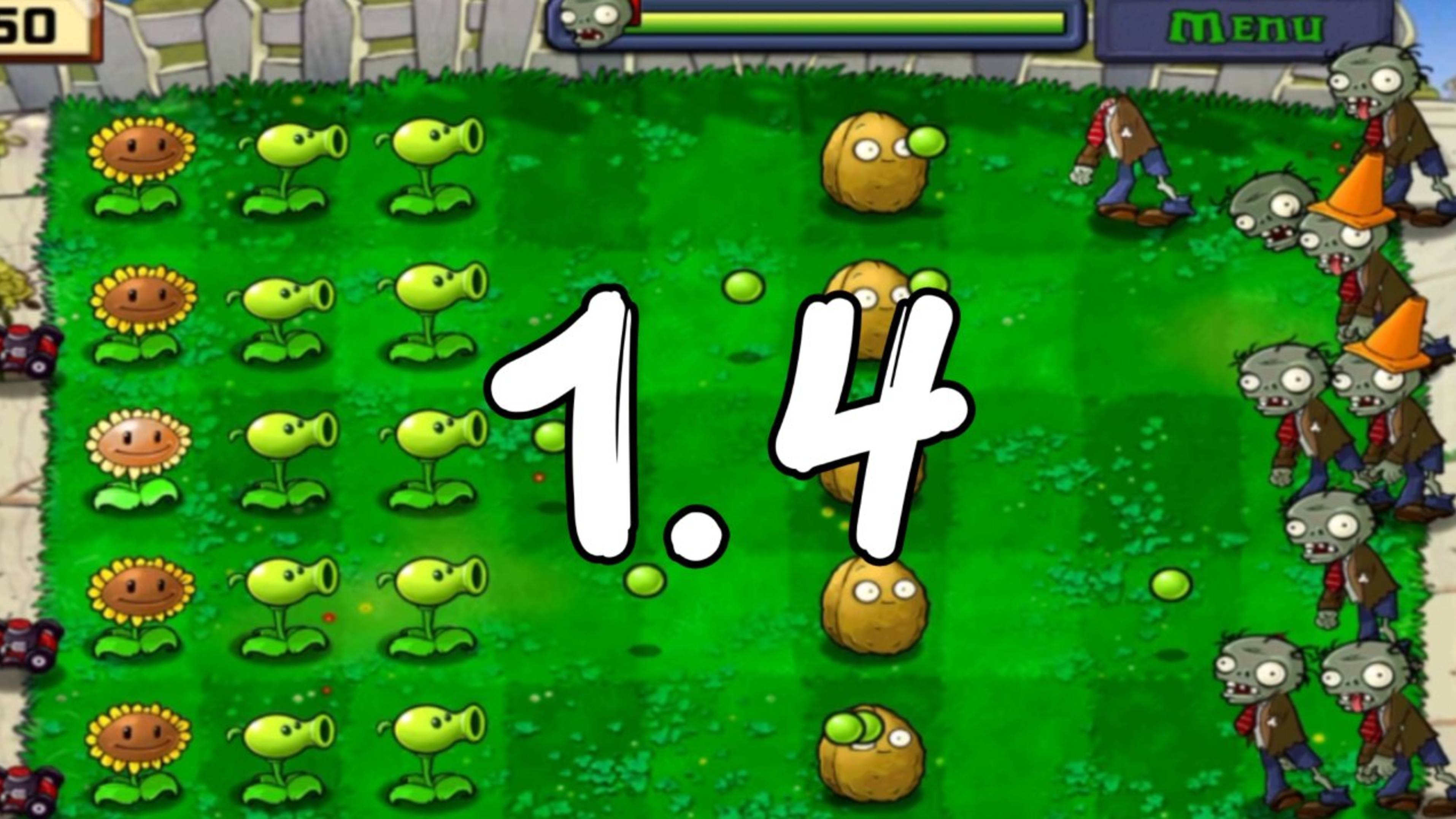 РАСТЕНИЯ ПРОТИВ ЗОМБИ / PLANTS VS ZOMBIES Прохождение уровня 1.4