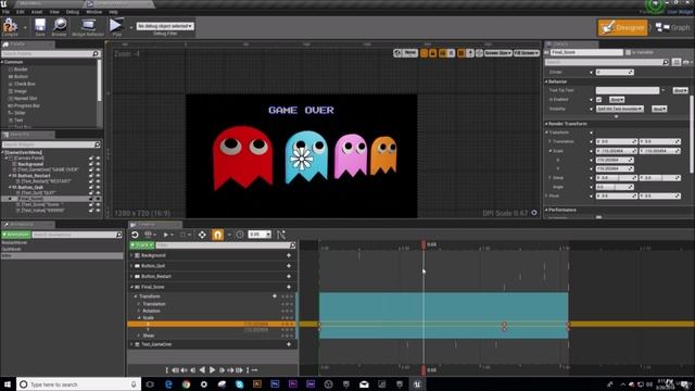 011 Game Over Menu - Animations