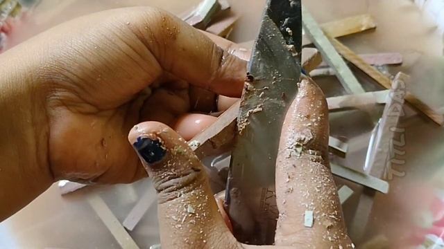Preparation video || Red slate bar || ASMR crunch || Slate pencil || Satisfying || Red Shale stone