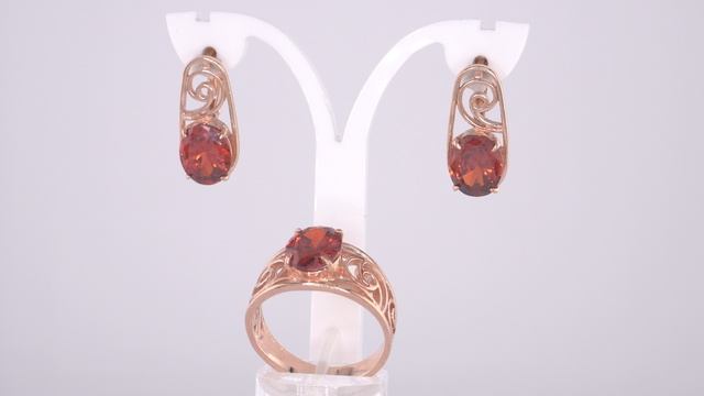 Комплект: Серьги арт.34815591Гр и Кольцо арт.24815591Гр