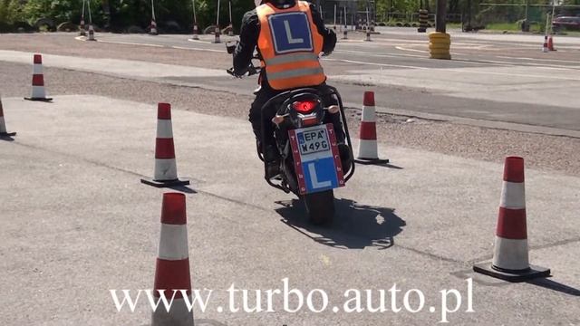 Slalom wolny po zmianach od 2016r. WORD Łódź - Szkoła Motocyklowa Turbo Pabianice