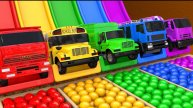 Изучайте цвета с PACMAN VS Street Vehicles Детская площадка и экскаватор Magic Slide Farm для детей